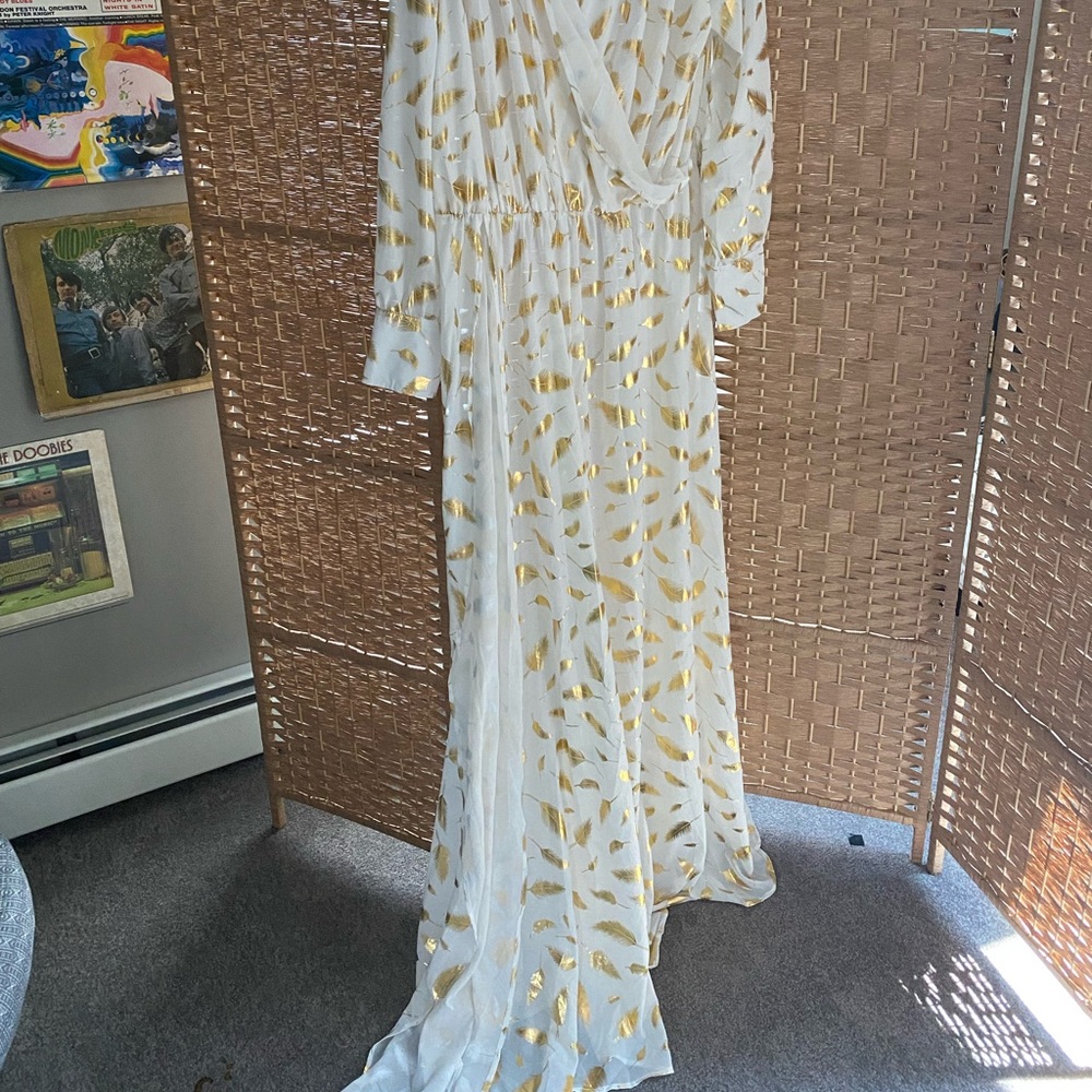 SHEIN floor length high slit dress